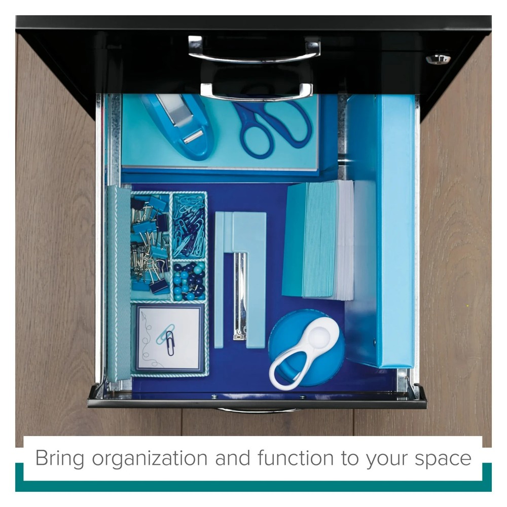 Space Solutions 3 Drawer Letter Width Vertical File Cabinet with Pencil Drawer,