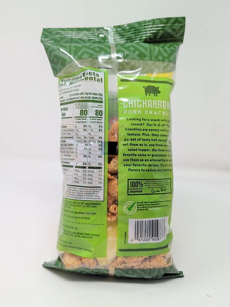 HEB Chicharrones Pork Cracklins 6 Ounce Bag