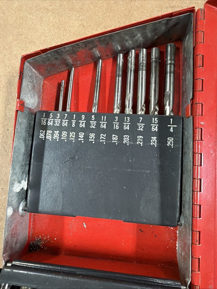 MAC Tools Drill Index 3/32nd thru 3/8” 64th Increments 16 Pieces Case Tin