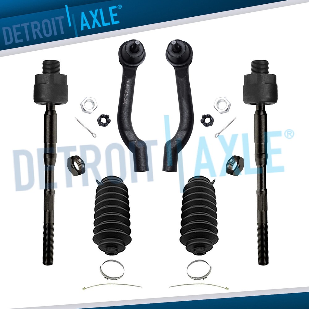 Front Inner & Outer TieRod End Links + Boots for 2008-2012 2013 Nissan Rogue