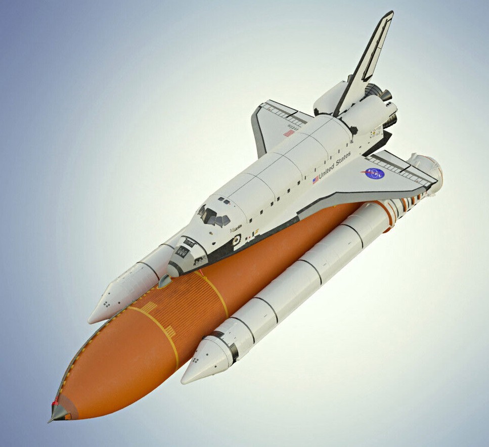 NASA Space Shuttle Full Launch Stack Model  Assembled Display Rocket Model