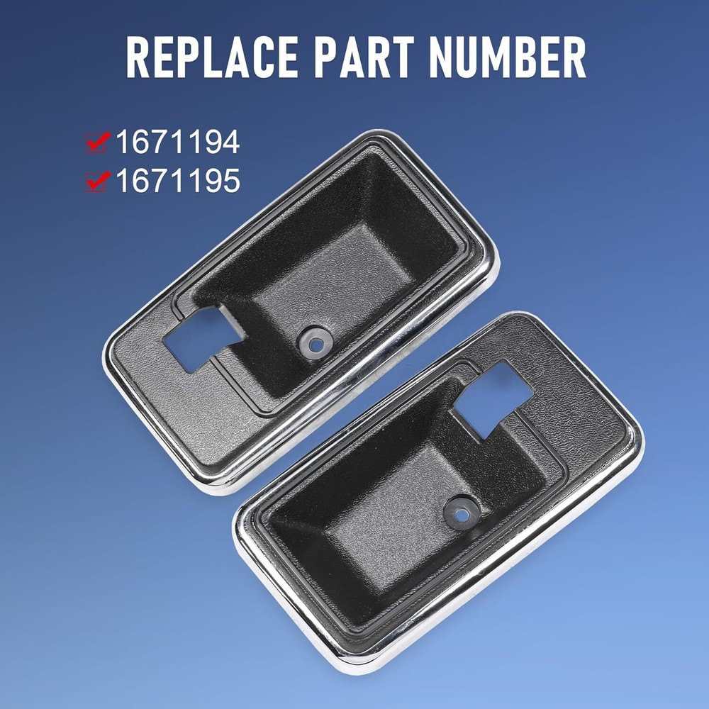 Interior Door Handle Bezel Cup Set For 1976-1981 Firebird Trans Am & Camaro