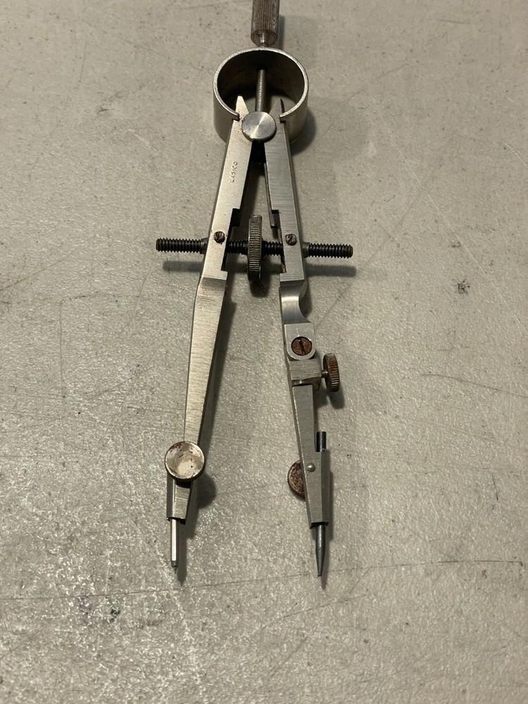 Vintage Drafting Compass Set With Case Engineering Drawing Tools Architect Lot