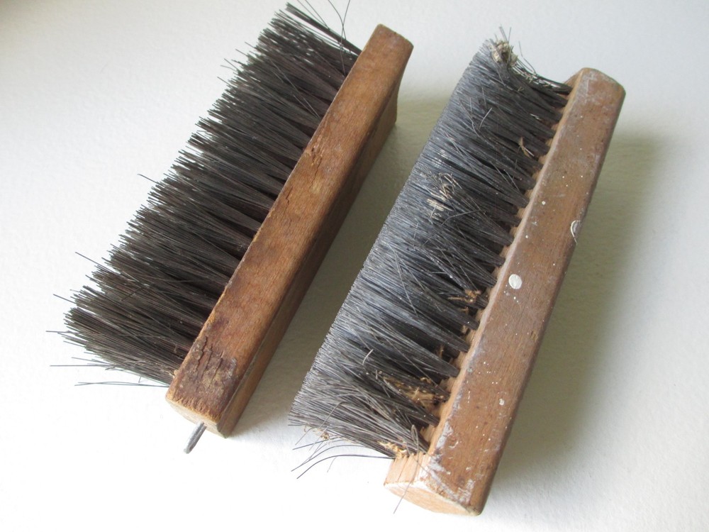 2 x Vintage USED Large Wire Brushes