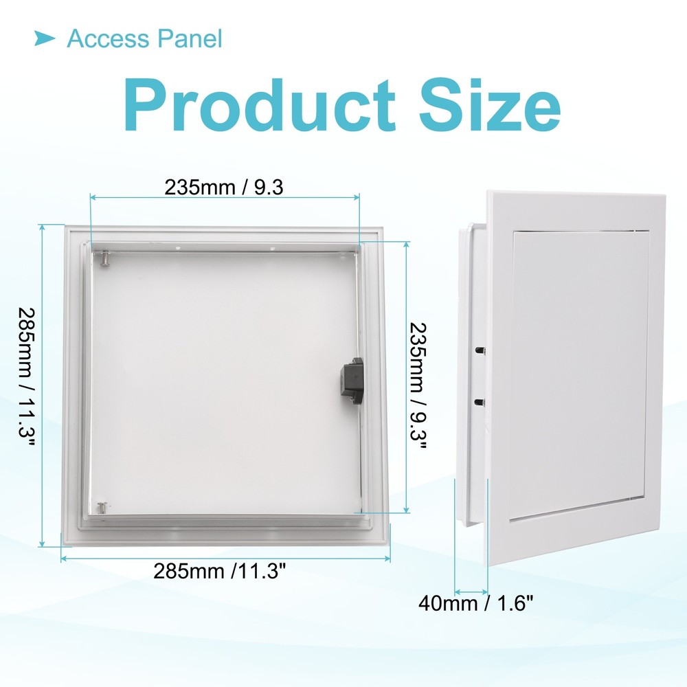 11"x11" Drywall Access Panel Wall Hole Cover Access Doors with Click Lock, White