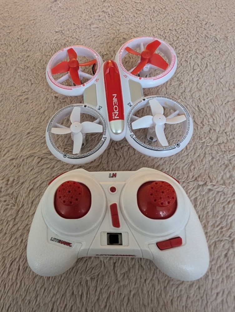 Neon Mini Drone With Litehawk Remote Control Missing Charger