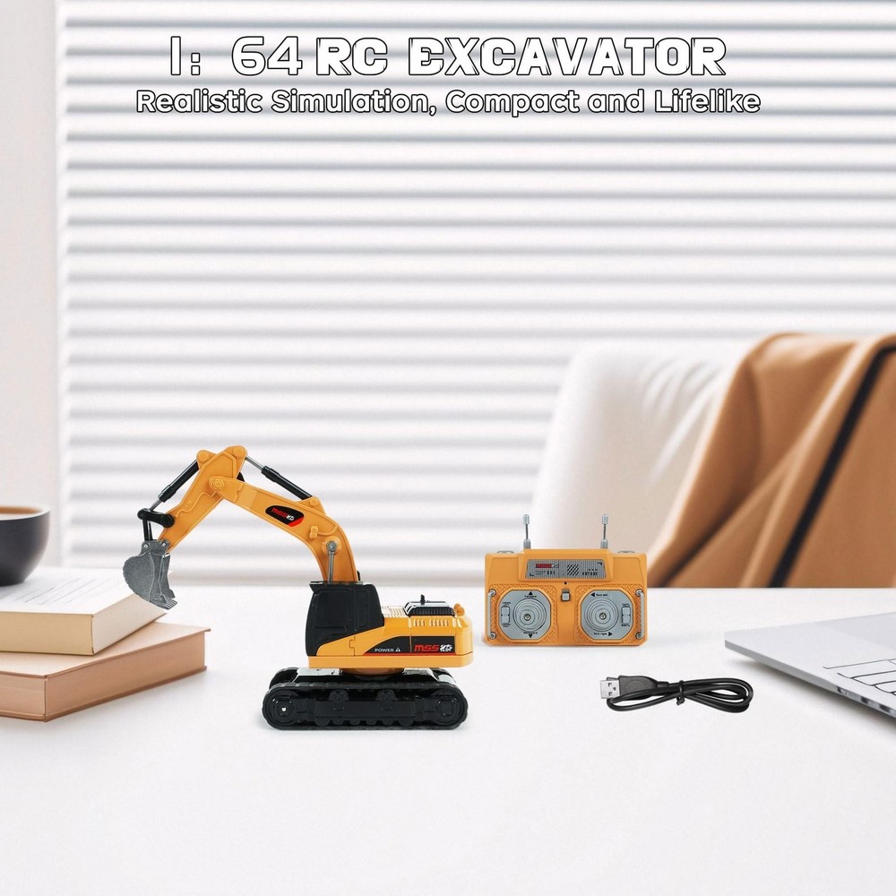 BRRRRT 1/64 Full Proportion Remote Control Excavator,Remote Control Construct...
