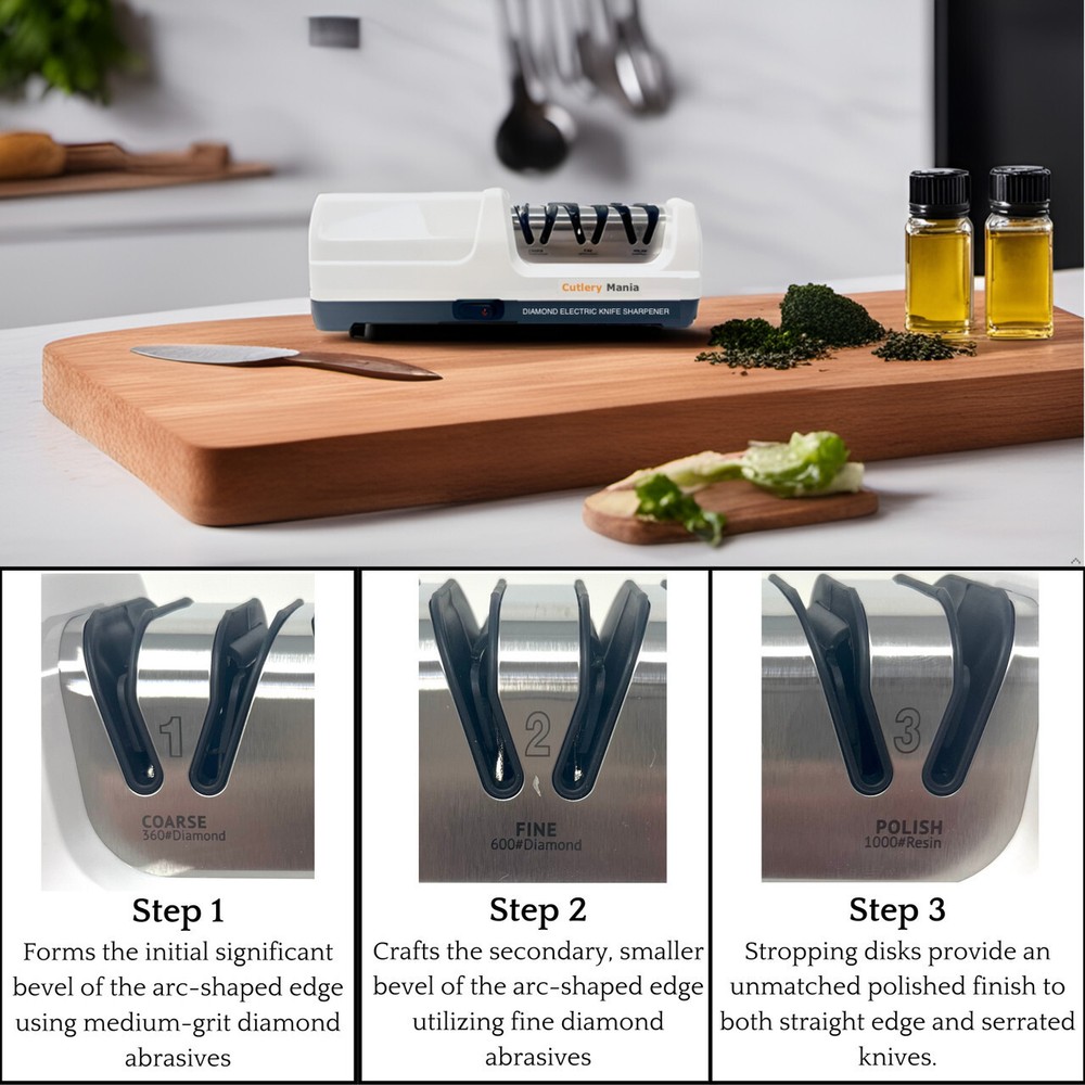 Electric Knife Sharpener New Silver