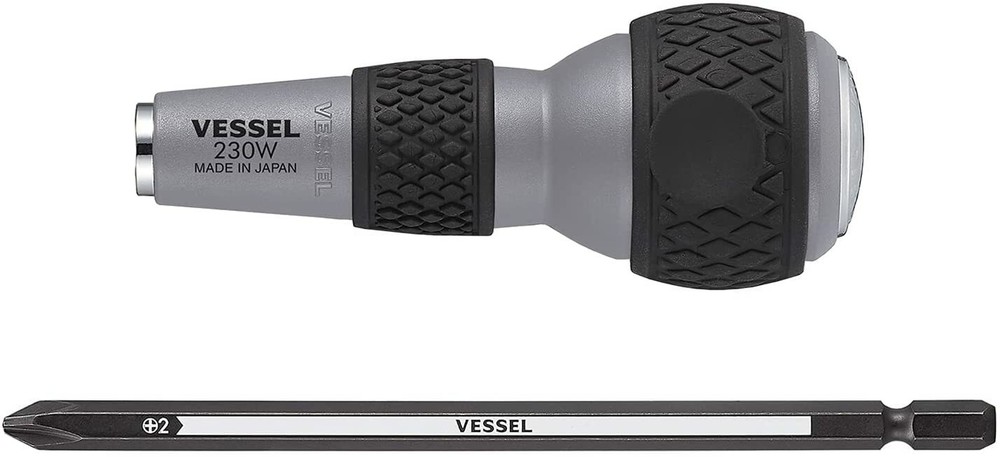 VESSEL Ball Grip (Bit-replaceable Tang-Thru Screwdriver) [No.230W-2] (Ph No