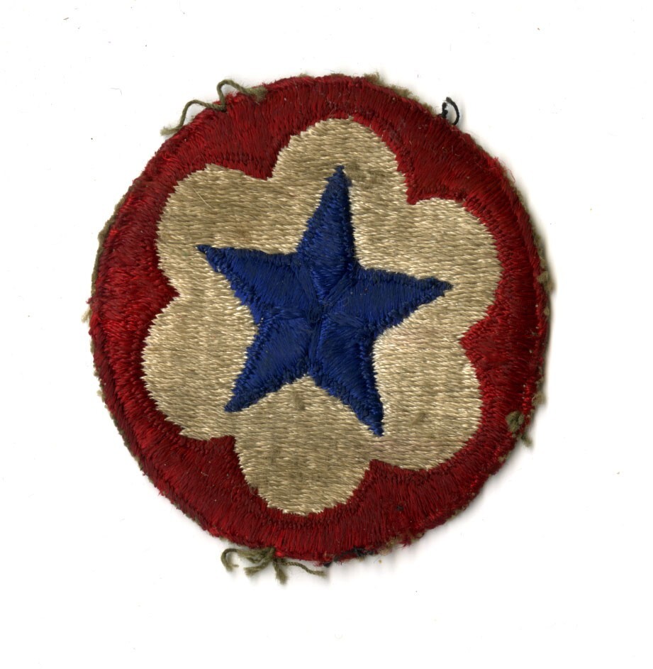 Army Service Forces White Back Patch WWII Vintage