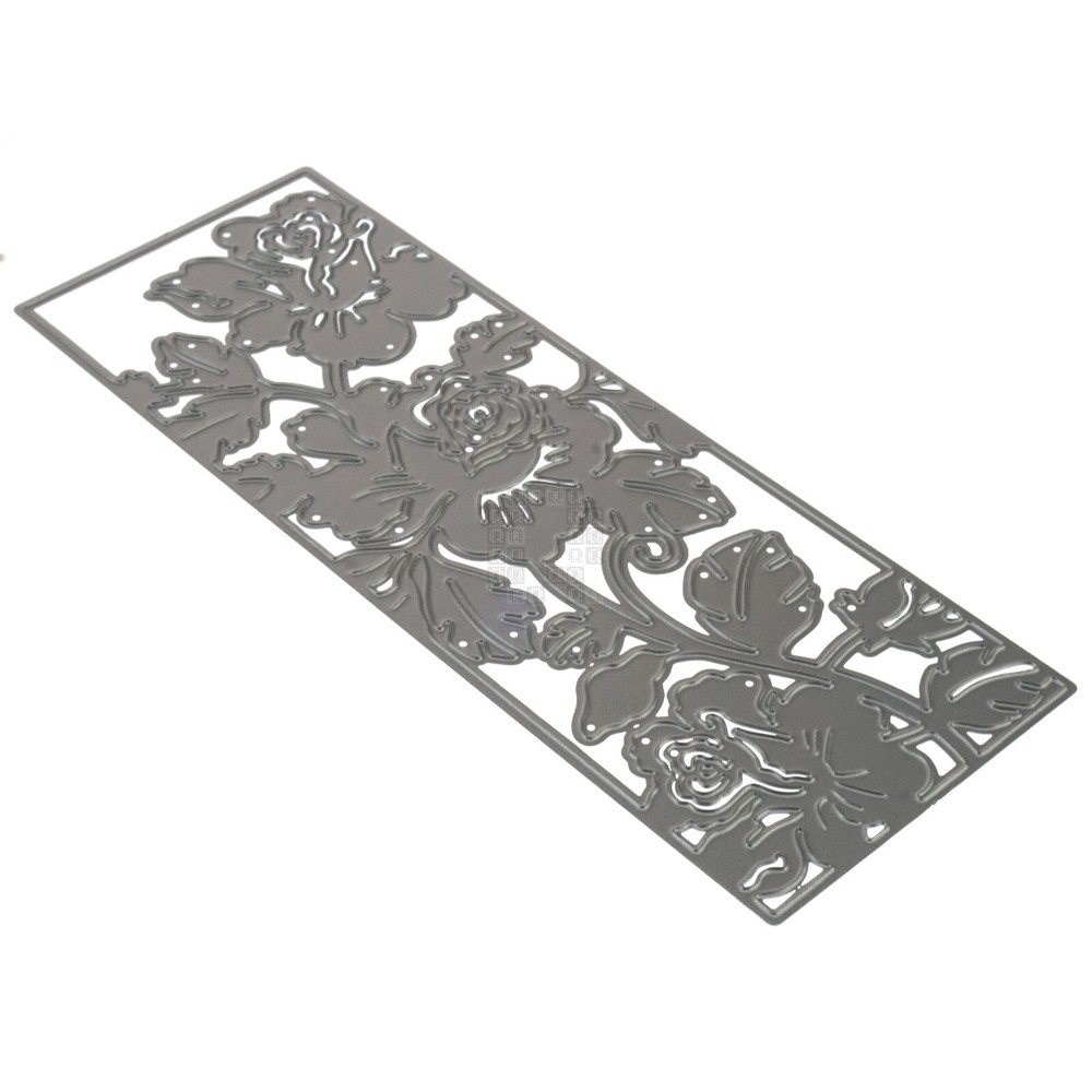 Entwined Roses Rectangular Metal Cutting Die