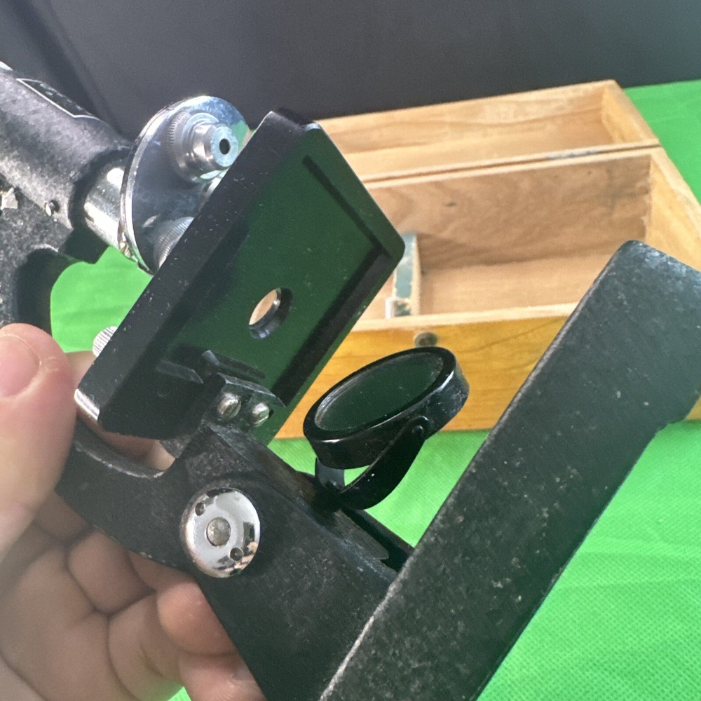 VINTAGE Toc Optics Student Microscope, In Wooden Box.
