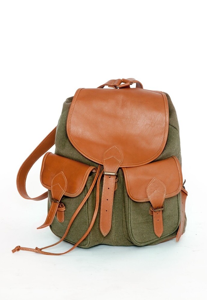Field BackPack In Hunter Green Canvas New!!