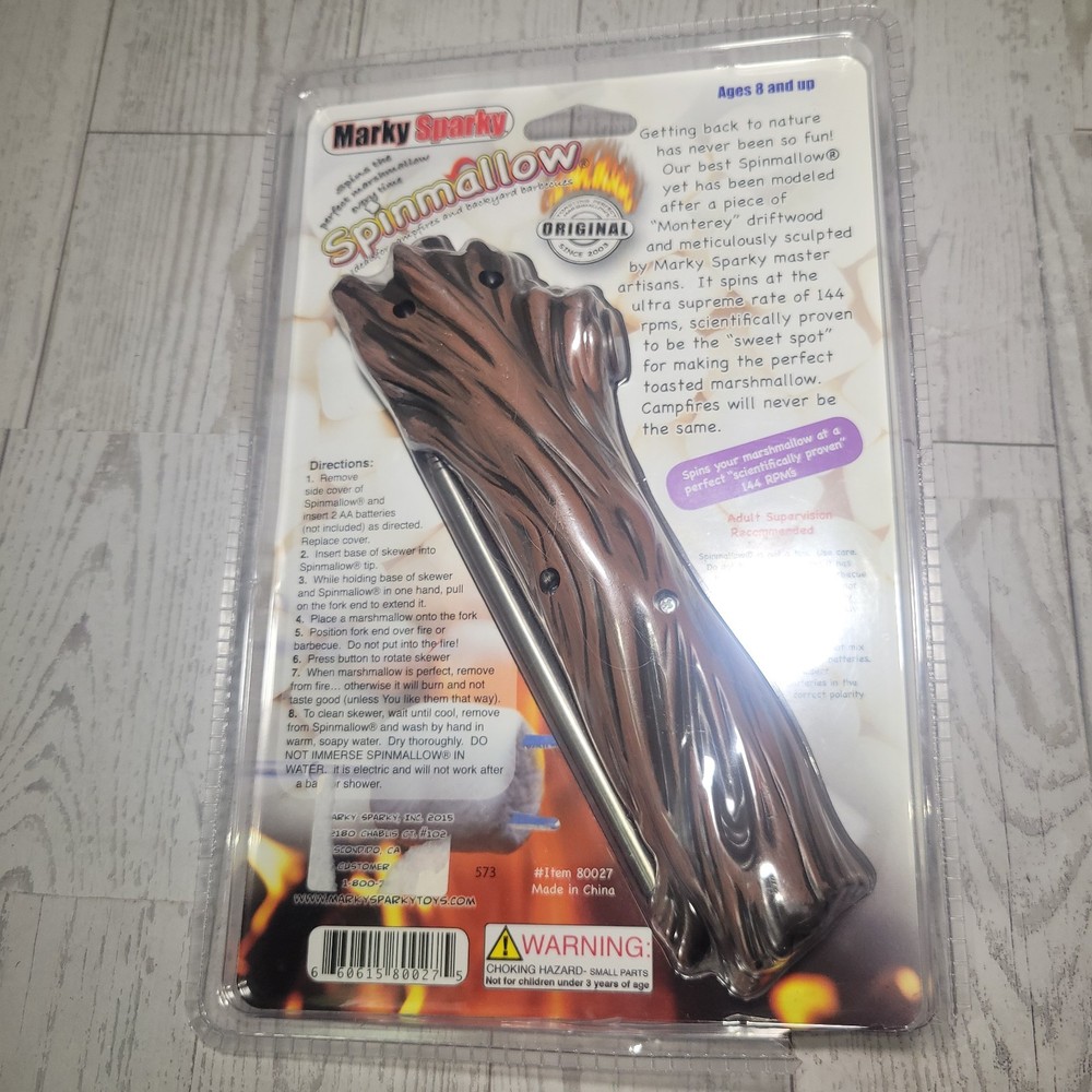 Spinmallow 27” Motorized Spinning BBQ Skewer Marshmallow Roasting Fork S’mores