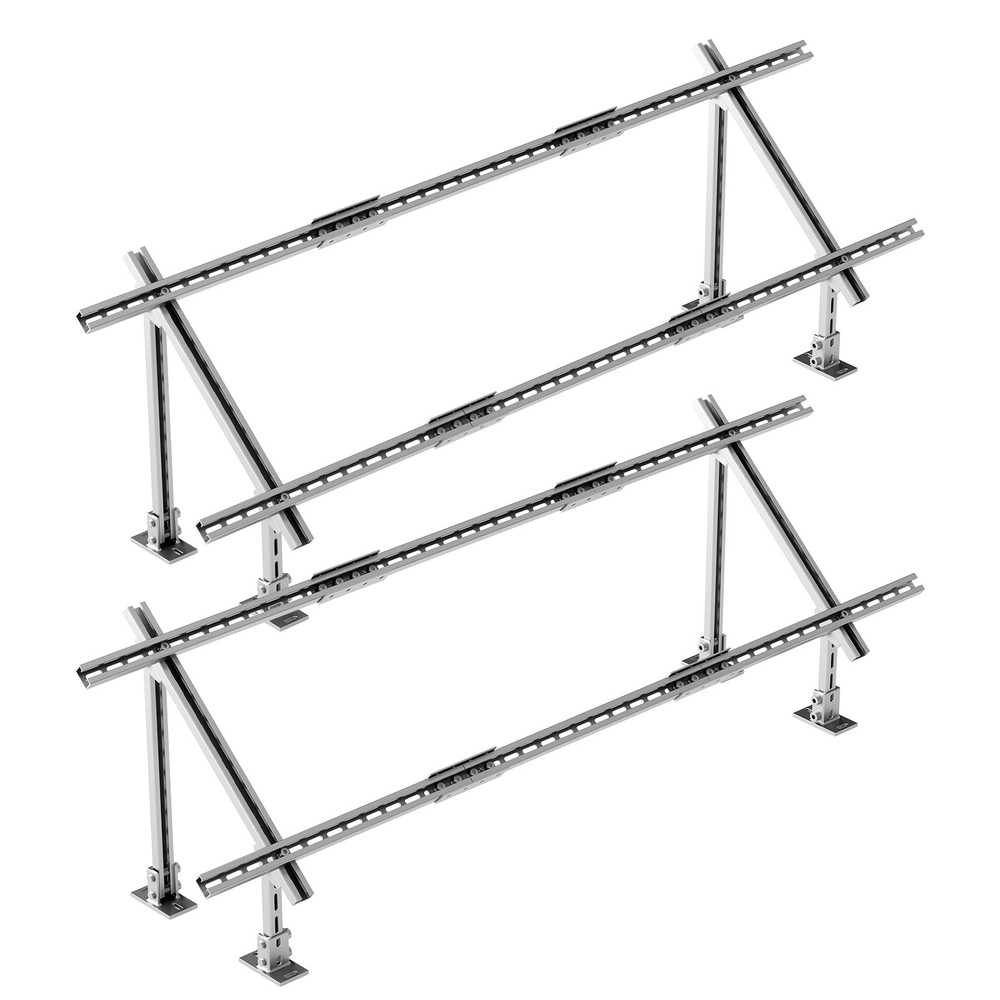 2 Sets Multi-Pieces Solar Panel Mounting Brackets 30°-60° Adjustable
