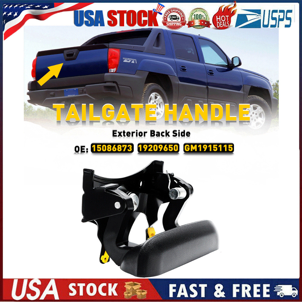 Tailgate Tail Gate Handle Rear Black for 02-06 Chevy Avalanche