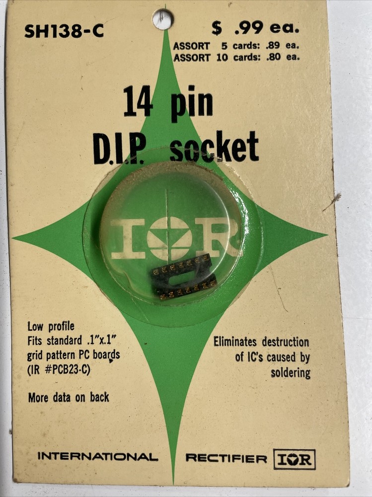 Vintage SH138- C 14 pin DIP Socket