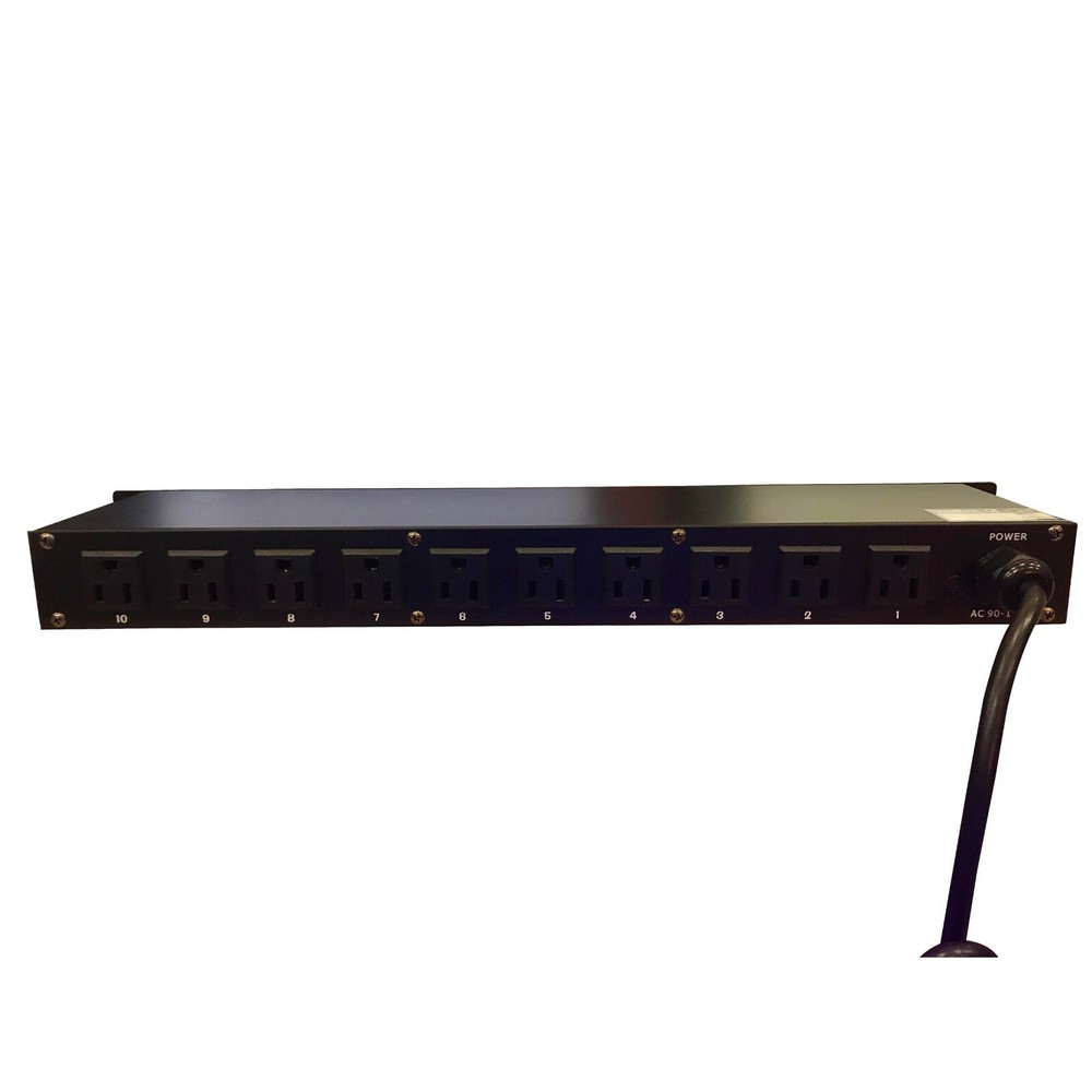 ProX X-PC10USB 10 Plug Rack Mount Power Distribution Switch With 2 USB Charging