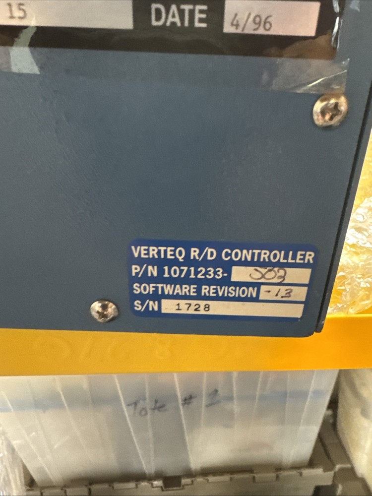 Verteq 1600 NSC Controller spin rinse dryer controller