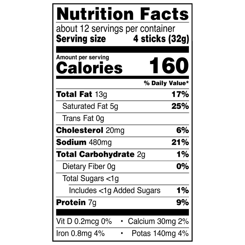 Great Value Original Snack Meat Sticks, 46 Count