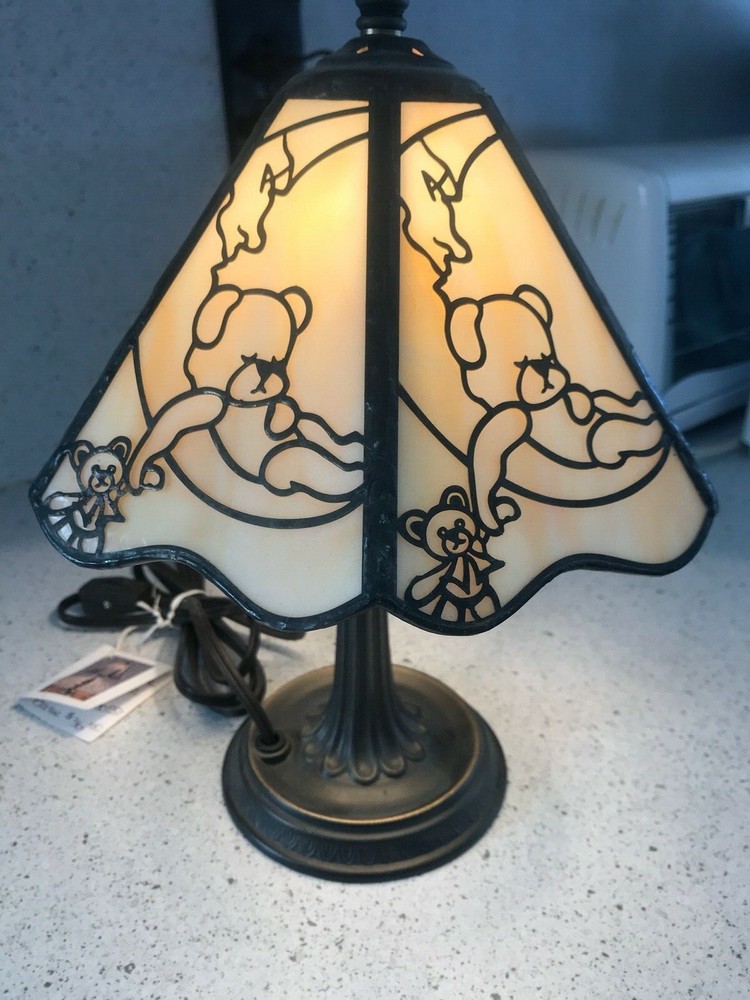 Teddy Bear with Moon Lampshade