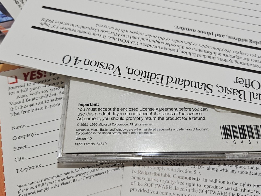 Microsoft Visual Basic Stadard Edition Version 4.0