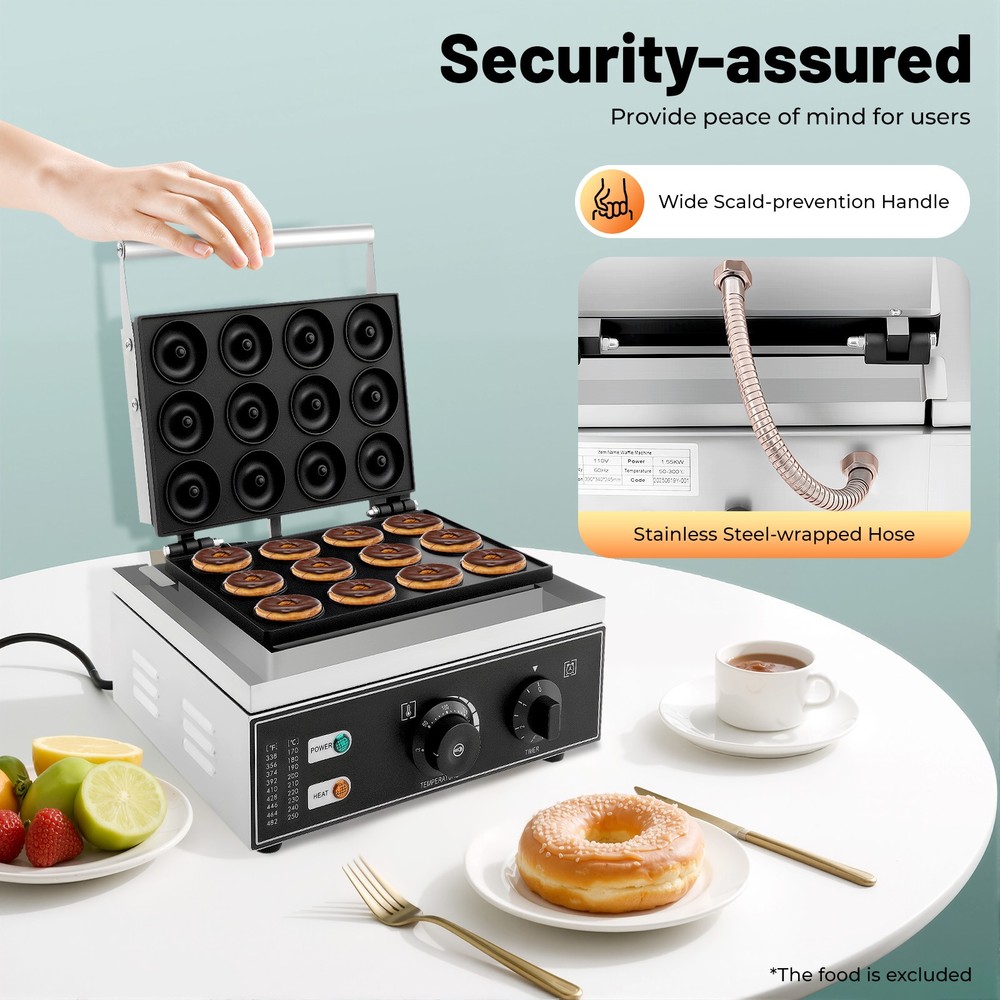 Commercial Donut Machine Doughnut Baker Mini Donut Maker Machine Non-stick 5cm