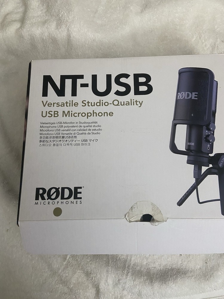 RØDE NT-USB USB Microphone Black w/ Stand, Pop Shield, iPad Compatible