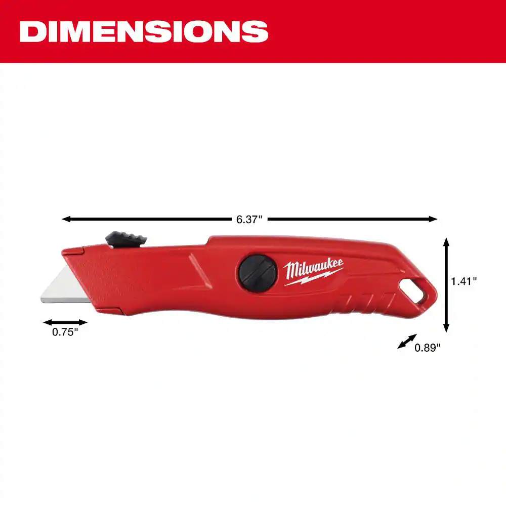 Self-Retracting Utility Knife with Carton Blade