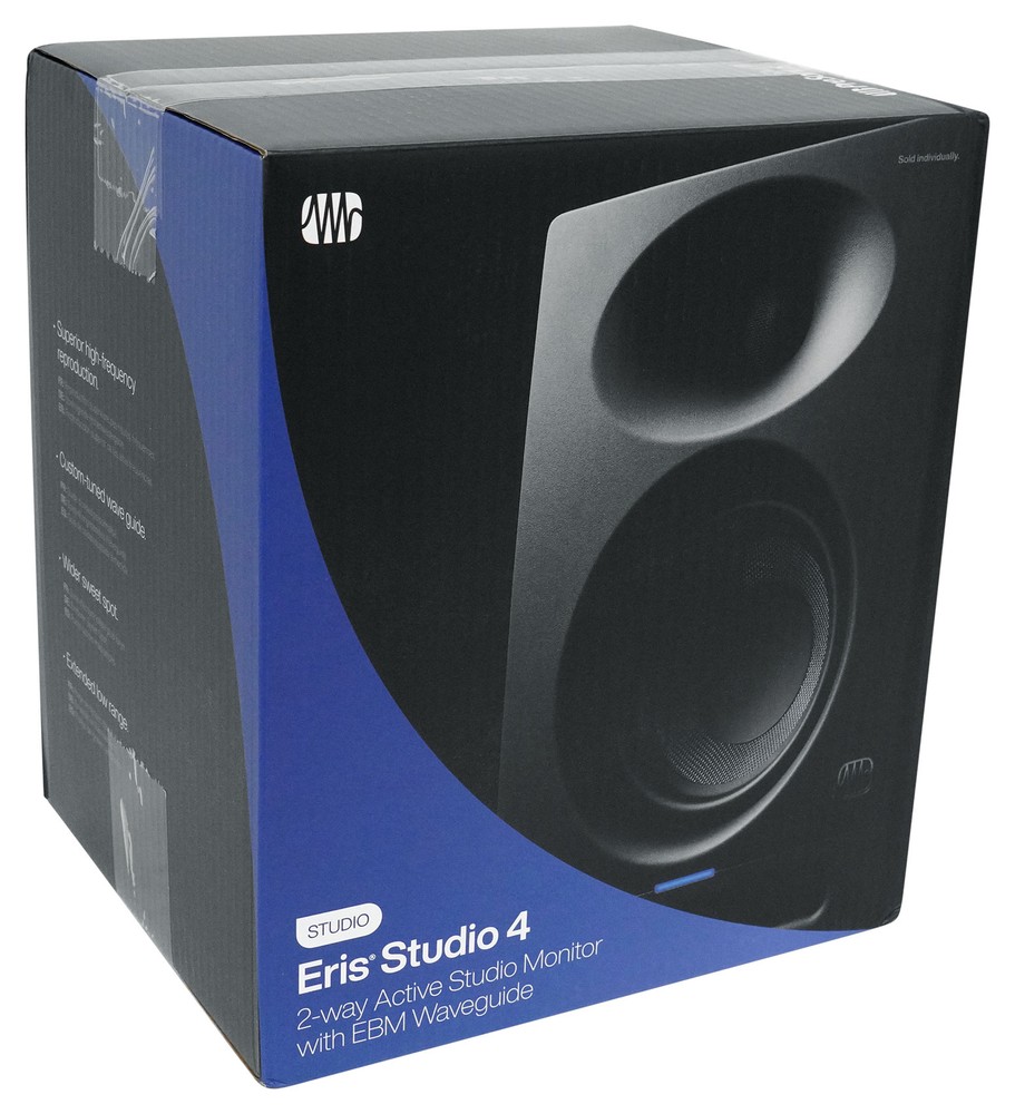 Pair Presonus Studio 4 Active 4" Studio Monitors+Interface+Mic+Headphones+Stands
