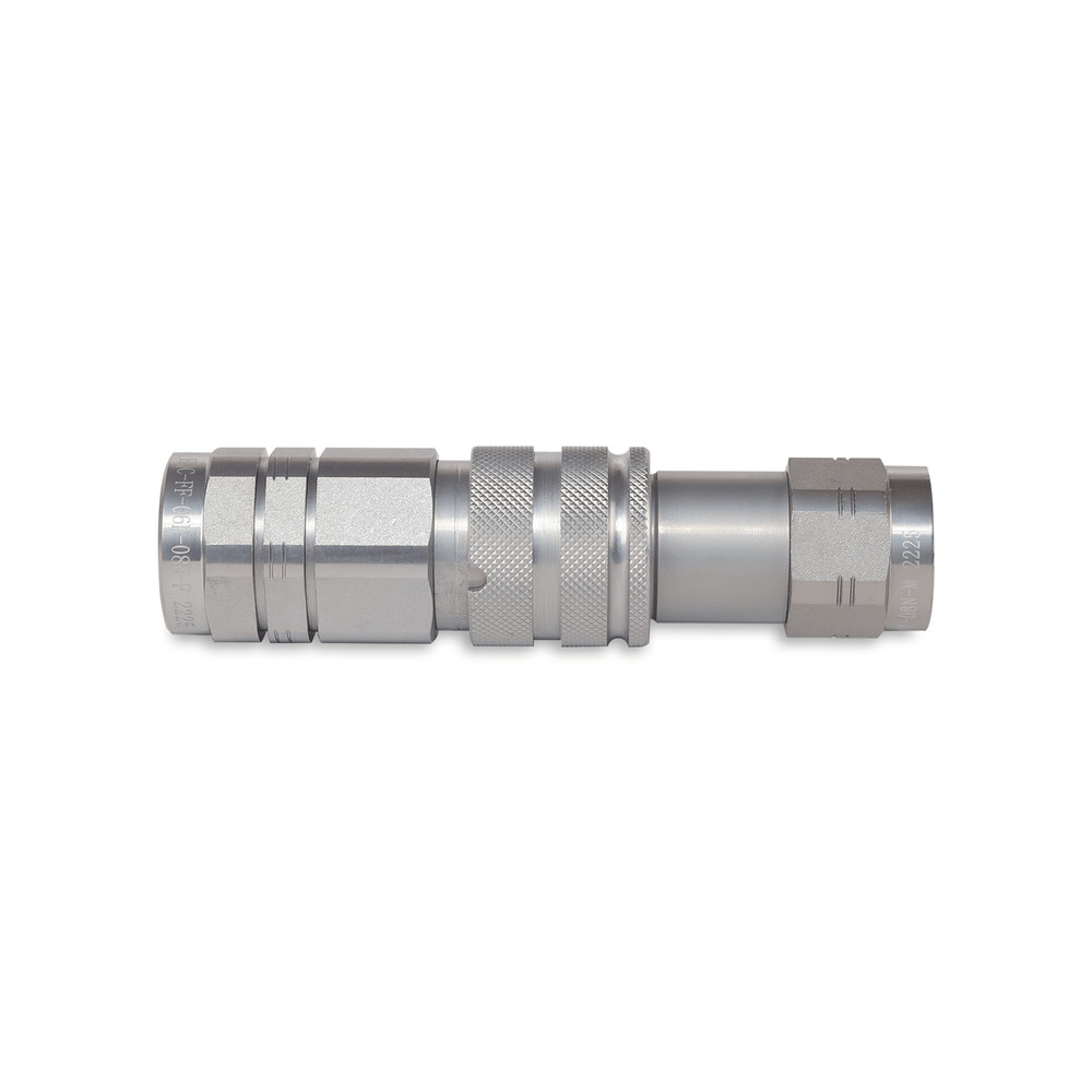 3/8″ Flat Face Hydraulic Quick Couplers Set - 1/2″ NPT Thread
