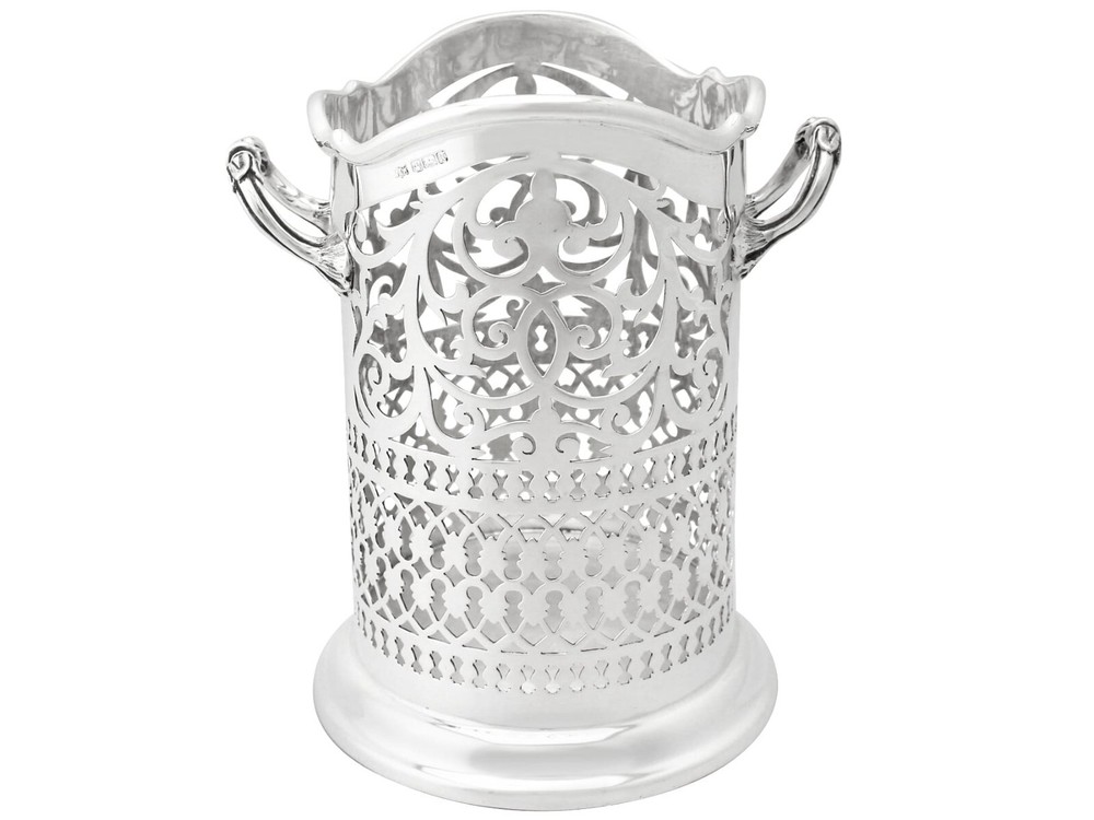 Sterling Silver Bottle Coaster - Antique Edwardian