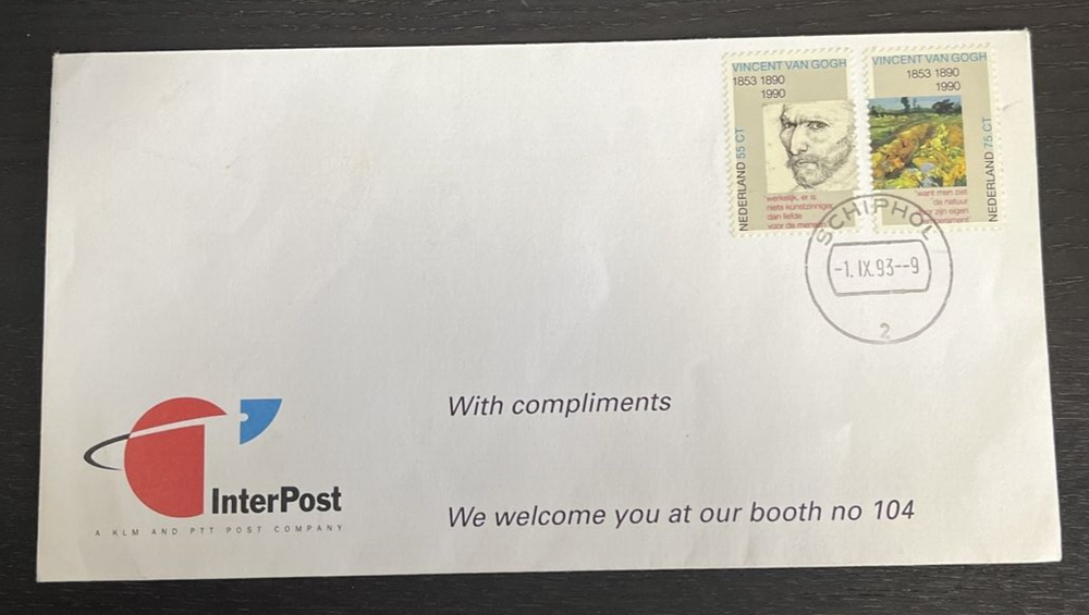 InterPost First Day Cover - Schiphol - Rare - KLM - PTT Post