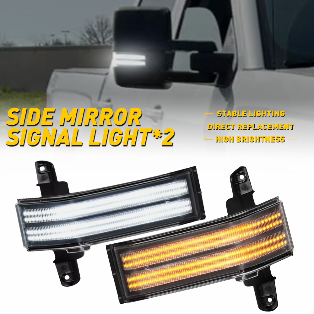 2x For 15-19 Chevy Silverado GMC Sierra LED Sequential Side Mirror Signal Light