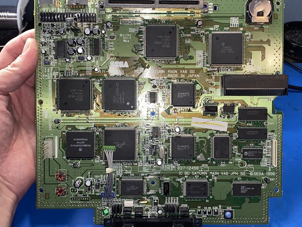 Sega Saturn Console Capacitor Replacement & FRAM Battery & PSU Recap Service
