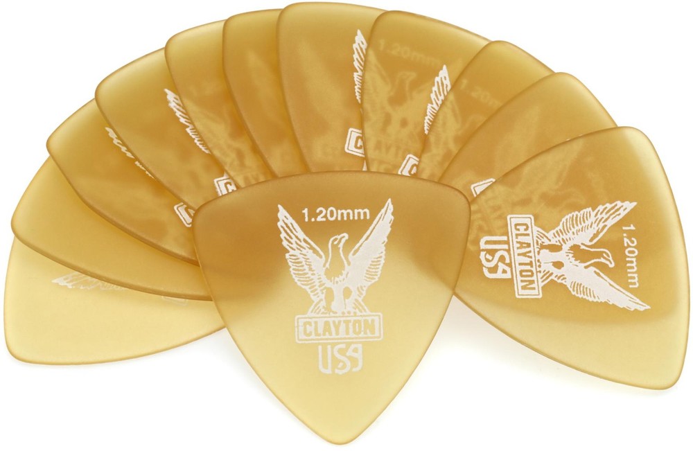 Clayton Ultem Rounded Triangle Picks 12-pack 1.20mm (3-pack) Bundle