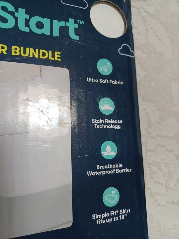 Serta Clean Start 3 Piece Protector Bundle Full Fitter Mattress 2 Zippered...