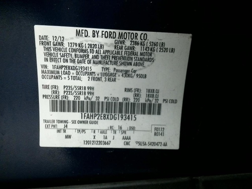 TAURUS 2013 High Mounted Stop Light 104748801