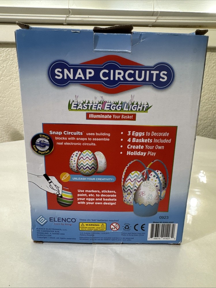 Snap Circuits Stem Decorate Illuminated Basket Stuffers Easter Egg Light Kit