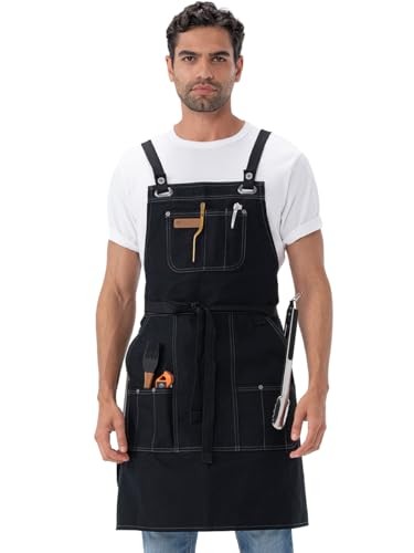 Unisex BBQ Apron, Black, One Size