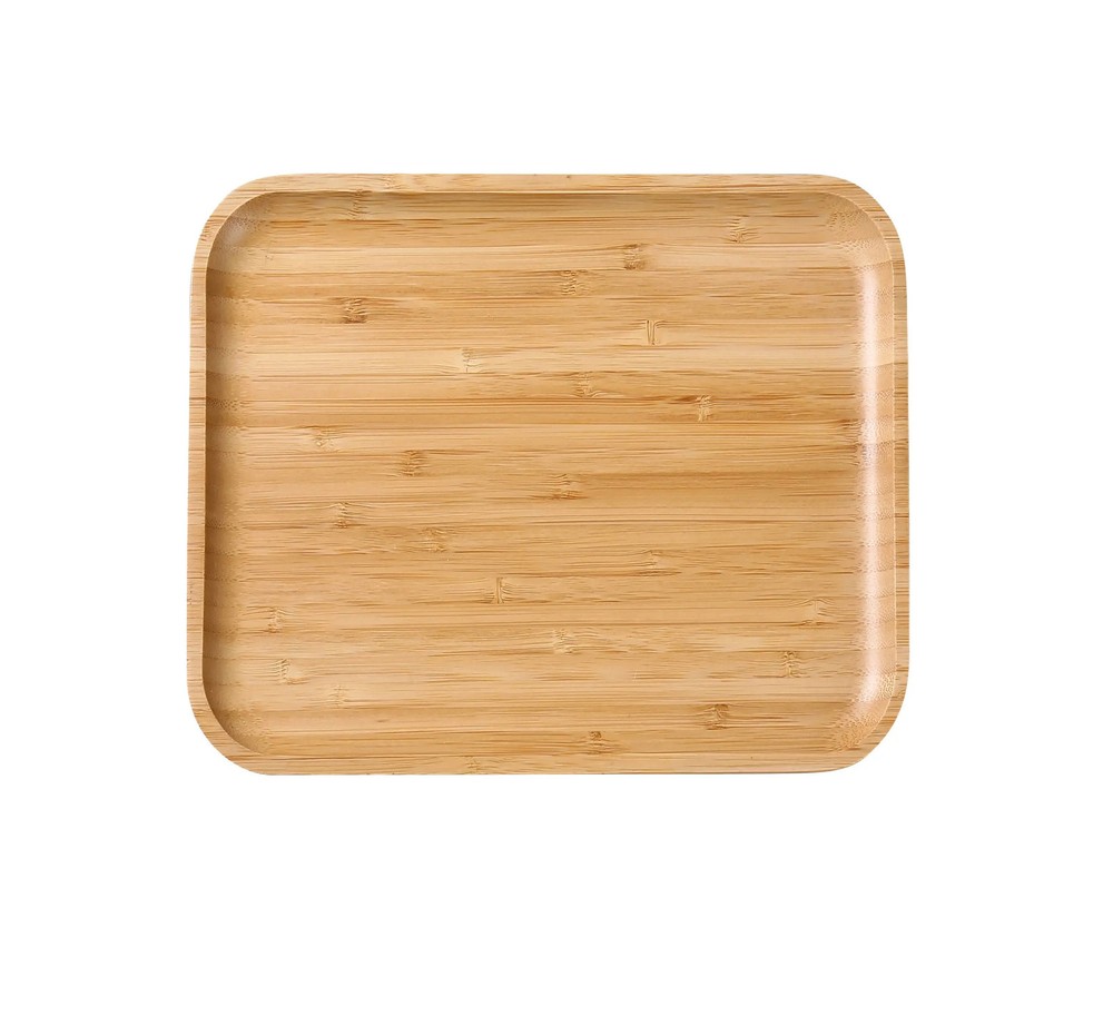 Yanco China BB-116 Bamboo 16" x 12" Rectangular Serving Tray - 12 Each