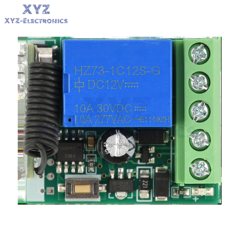 433Mhz Universal Wireless Remote Control Switch DC 12V Receiver Transmitter Set