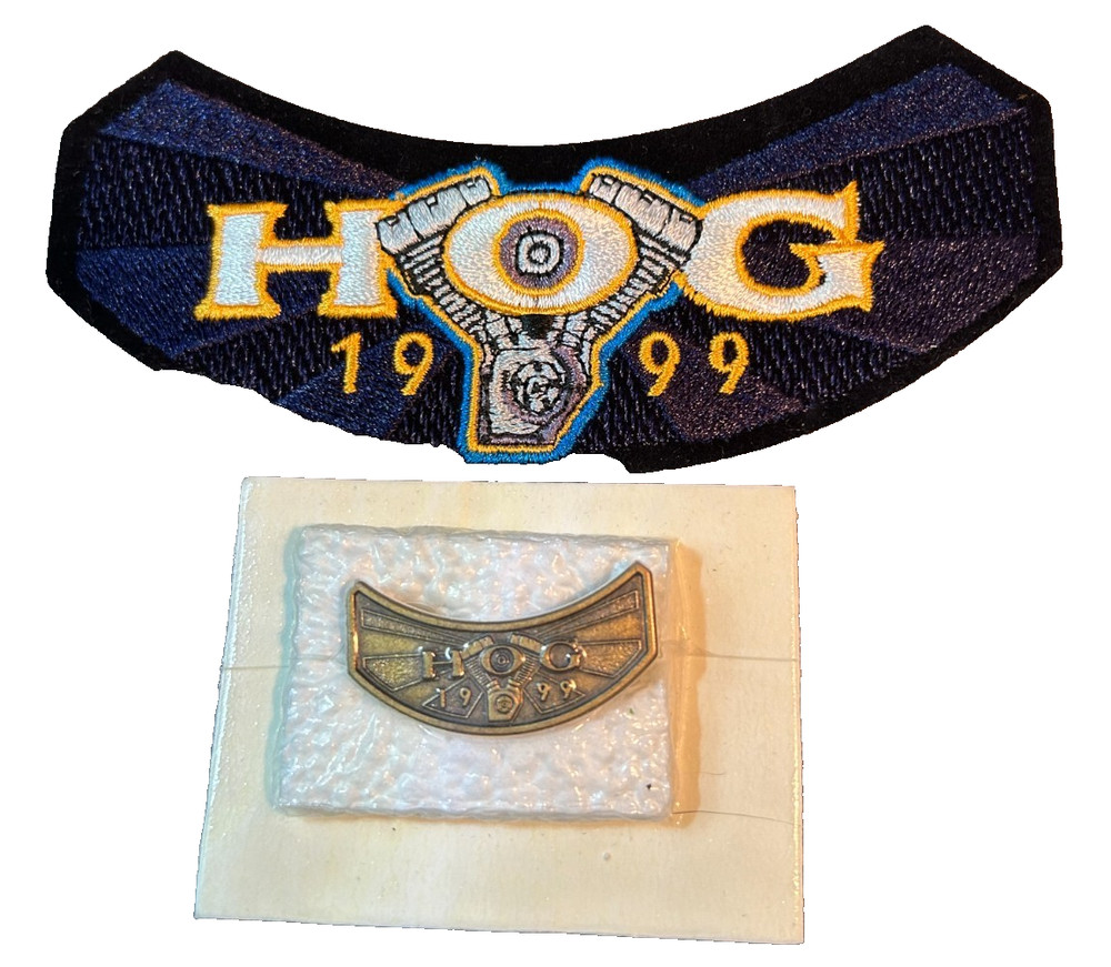 Hog Harley-Davidson Patch and Pin 1999