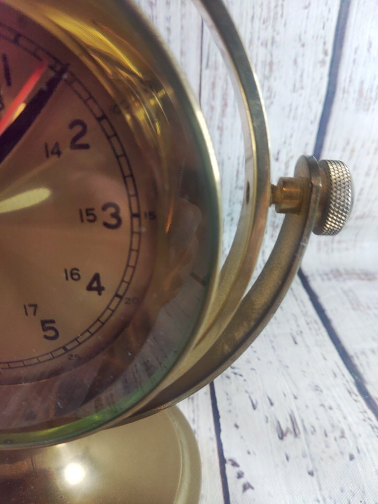 Vintage Heavy Brass Nautical Themed Working Clock