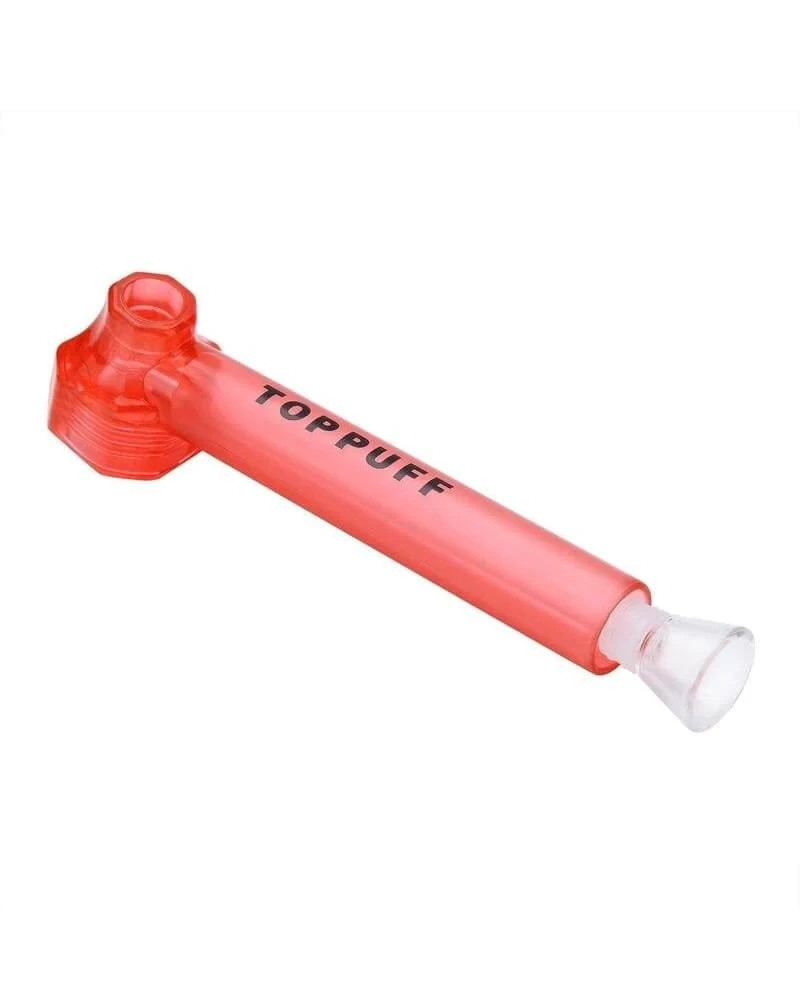 Discreet Silicone Smoking Pipe- Top Puff - Red 1PCS