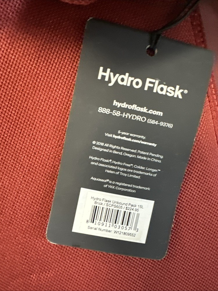 Hydro Flask Soft Cooler Backpack Unbound Series 15L Brick Color