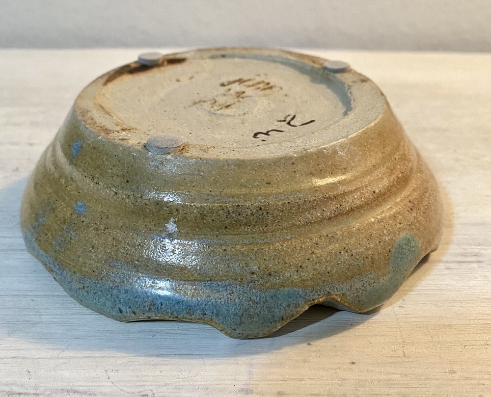 Art Pottery Small Ceramic Trinket Candy Ring Dish ~ SIGNED 5"