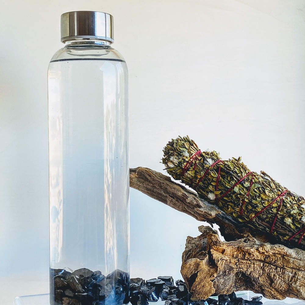 Elite Shungite Elixir Water Bottle Cleansing Healing Therapeutic Grade