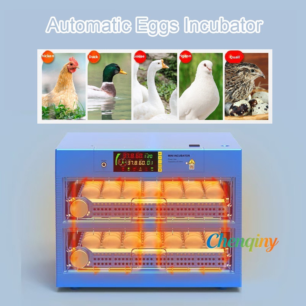 Automatic Egg Incubator 56-392 Eggs Digital Poultry Hatcher Machine 220V / 12V