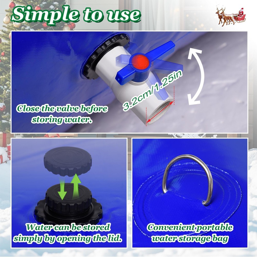 1056 Gal Foldable Water Storage Container, Durable PVC Material